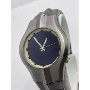 Titanium Mens Vintage Watch Silver Works New Battery